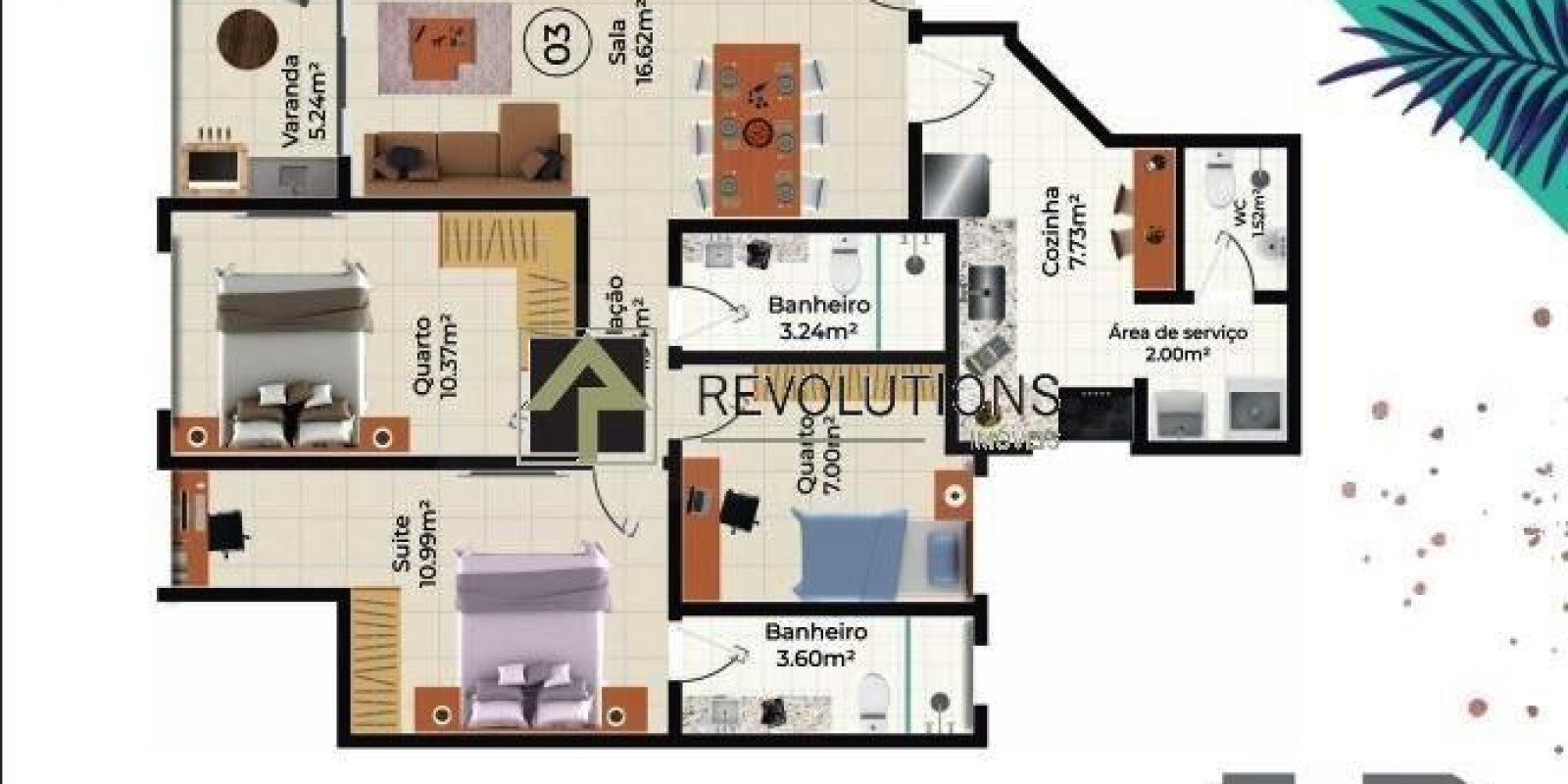 Apartamento 3 quartos Recreio dos Bandeirantes